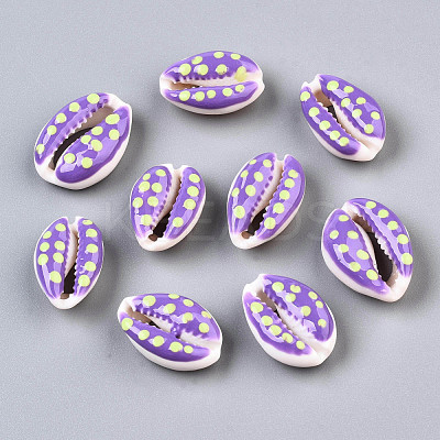 Natural Cowrie Shell Beads SHEL-Q312-006G-1