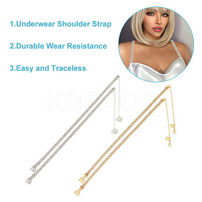 Brass Rhinestone Non-slip Bra Straps FIND-GO00010-1