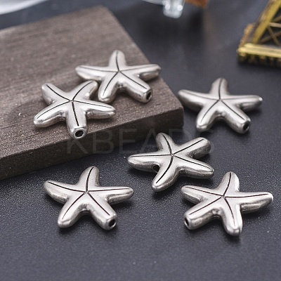 Tibetan Style Alloy Beads TIBEB-A004-028TAS-NR-1
