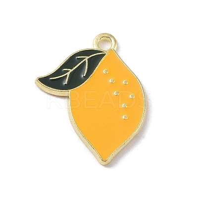 Golden Plated Alloy Enamel Pendants FIND-M015-01G-B-1