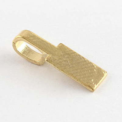 Tibetan Style Alloy Glue-on Flat Pad Bails X-TIBE-4710-S-RS-1