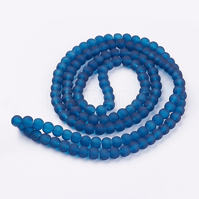 Baking Paint Transparent Glass Bead Strands X-GLAA-S031-6mm-31-1
