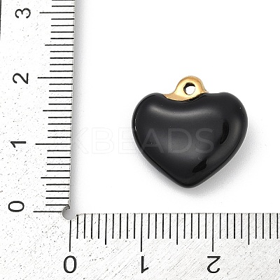 304 Stainless Steel Enamel Pendants STAS-Q350-19G-B-1