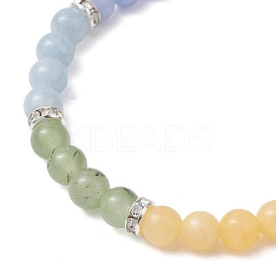 Chakra Natural Mixed Gemstone Beads Stretch Bracelets for Women BJEW-JB13200-02-1