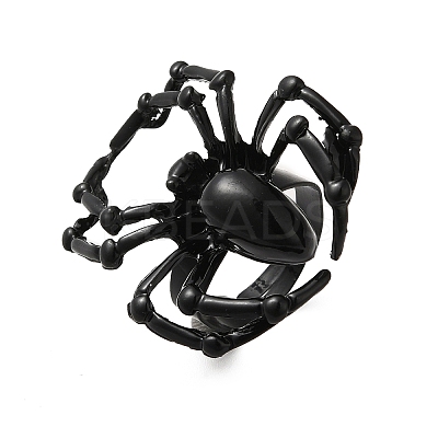 Alloy Spider Adjustable Ring for Halloween RJEW-O048-01EB-1