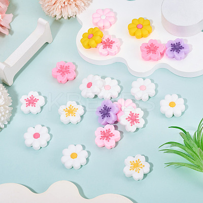 20Pcs 10 Styles Silicone Beads SIL-TA0002-90-1