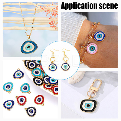 64Pcs 8 Styles Alloy Pendants ENAM-AR0001-44-1
