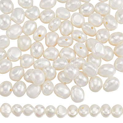 2 Strands Natural Cultured Freshwater Pearl Beads Strands PEAR-SC0001-34-1