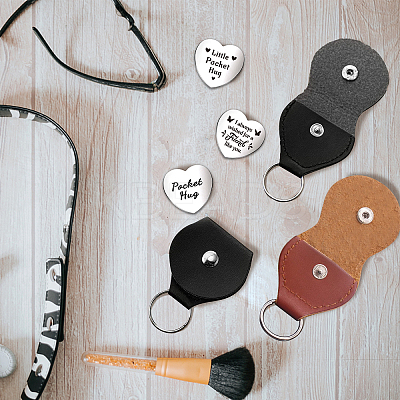 1 Set Friendship Theme Heart Double-Sided Engraved Stainless Steel Commemorative Decision Maker Coin AJEW-GL0001-60-1