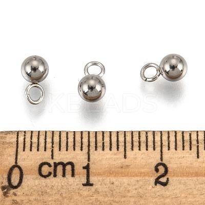 Tarnish Resistant 201 Stainless Steel 3D Ball Round Charms Pendants STAS-Q171-05-1