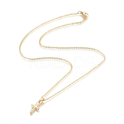 304 Stainless Steel Pendant Necklaces NJEW-F275-01G-1