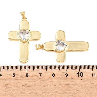 Brass Glass Pendants KK-P353-12G-04-1