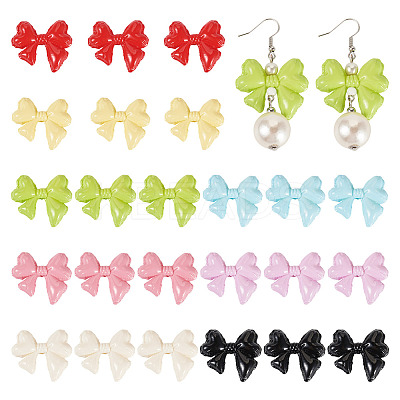 24Pcs 8 Colors Baking Paint Alloy Beads FIND-TA0009-28-1