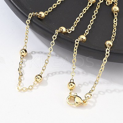 Brass Satellite Chains Necklace for Women NJEW-P265-06G-1