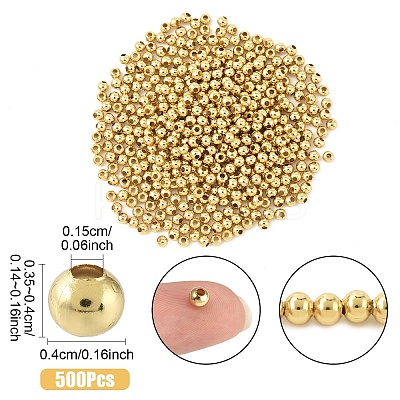 500Pcs 304 Stainless Steel Beads STAS-YW0002-80-1