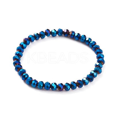 Electroplate Glass Beads Stretch Bracelets BJEW-JB05794-1