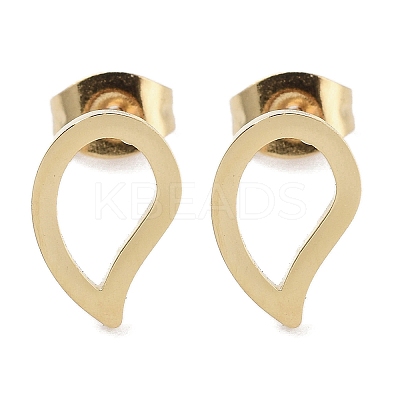 PVD Vacuum Plating 304 Stainless Steel Stud Earrings for Women EJEW-A048-30G-1