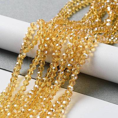 Electroplate Glass Bead Strands LS-EGLA-R015-4mm-30-1