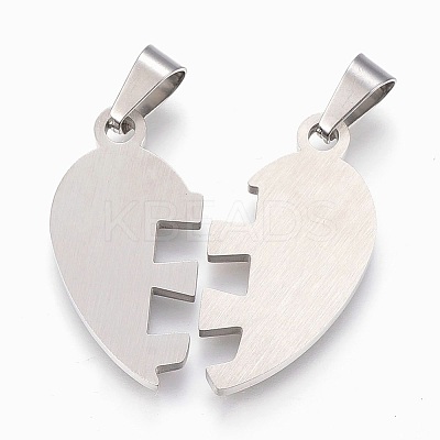 304 Stainless Steel Split Pendants STAS-F168-03P-1
