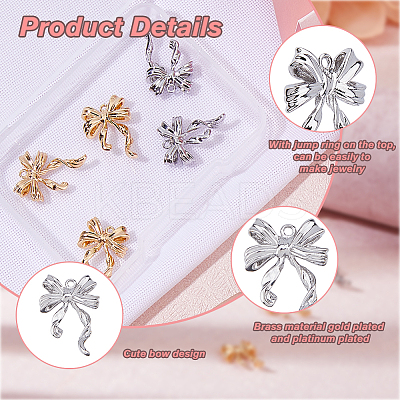 10Pcs 2 Colors Brass Pendants KK-HS0001-86-1