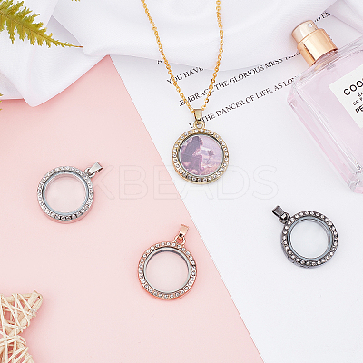 4Pcs 4 Colors Alloy Photo Frame Pendants ALRI-CA0001-006B-1