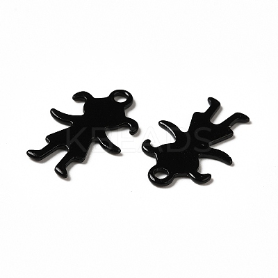 Spray Painted 201 Stainless Steel Pendants LS-STAS-I672-16B-1