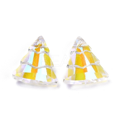 Glass Rhinestone Pendants RGLA-O002-A01-001SI-1