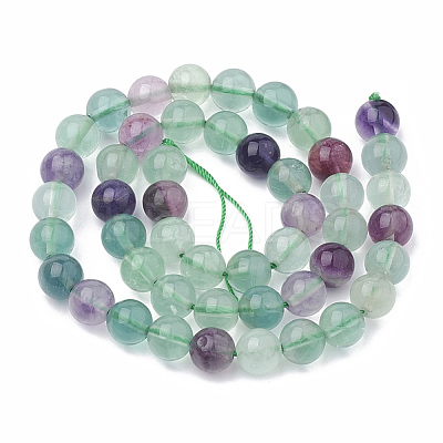 Natural Fluorite Beads Strands G-S333-12mm-006-1