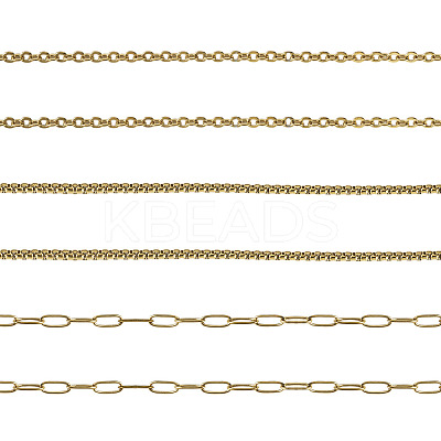 12M 3 Styles 304 Stainless Steel Chains CHS-TA0001-62-1