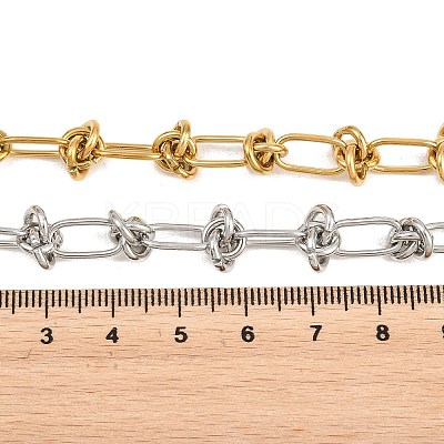 11MM Two Tone 304 Stainless Steel Oval Link Chain Necklaces for Men Women NJEW-A070-01GP-1