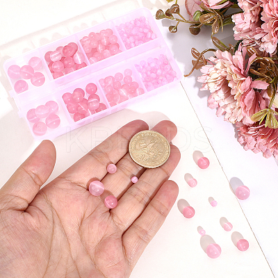 190Pcs 4 Styles Cat Eye Beads GLAA-PA0001-40A-1