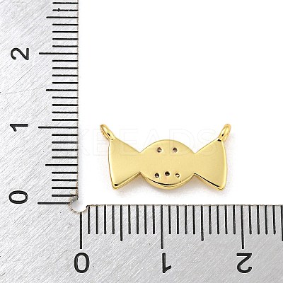 Rack Plating Brass Micro Pave Clear Cubic Zirconia Pendants KK-Z048-01G-1