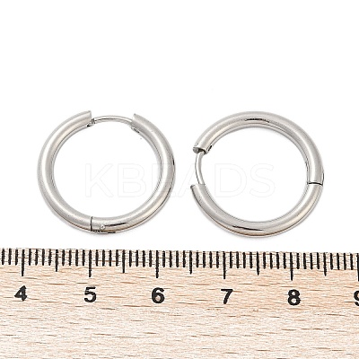 Tarnish Resistant 201 Stainless Steel Huggie Hoop Earrings Findings X-STAS-F149-33P-A-1