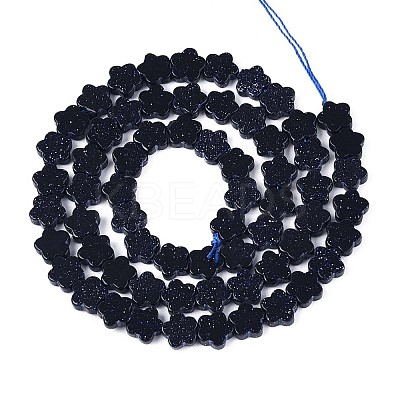 Synthetic Blue Goldstone Beads Strands G-N257-24A-01-1