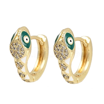 Brass Micro Pave Cubic Zirconia Hoop Earrings EJEW-B146-02G-03-1