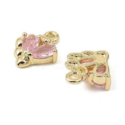 Brass Micro Pave Cubic Zirconia Pendants LS-KK-C107-14A-G-1