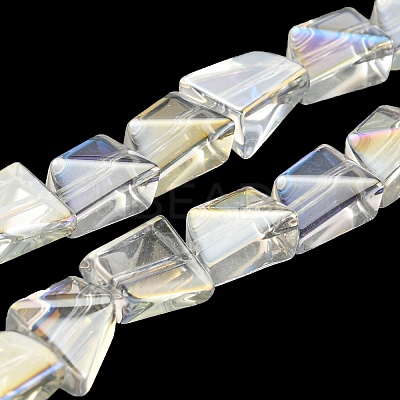 AB Color Plated Electroplate Transparent Glass Beads Strands EGLA-G037-06A-AB01-1