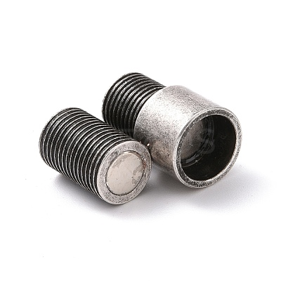 Tibetan Style PVD Vacuum Plating 304 Stainless Steel Magnetic Clasps with Glue-in Ends STAS-G276-30AS-1