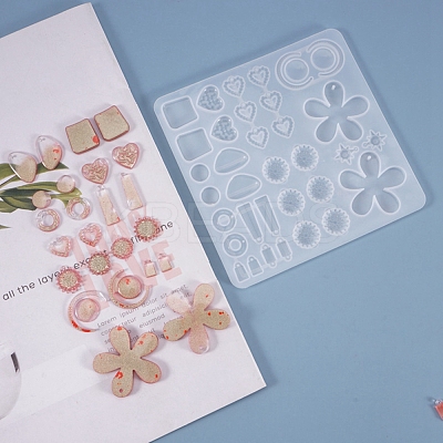 DIY Dangle Earring Accessories Silicone Molds X-DIY-K017-06-1