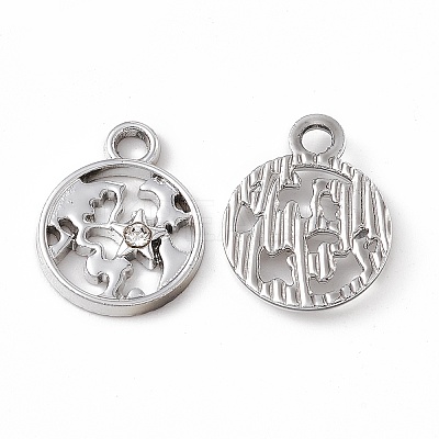 Alloy Crystal Rhinestone Pendants ALRI-K049-07P-1