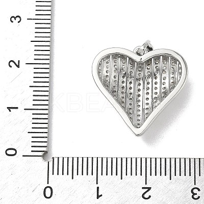 Brass Micro Pave Clear Cubic Zirconia Pendants KK-L254-07G-1