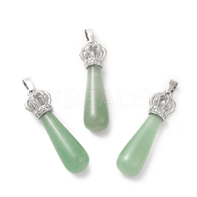 Natural Green Aventurine Pendants G-G976-01P-11-1