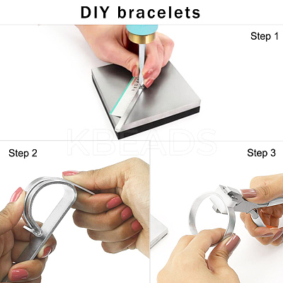 Non-Tarnish 304 Stainless Steel Bangle Blanks DIY-H134-02P-1