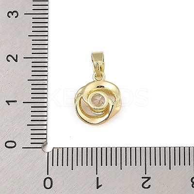 Brass Micro Pave Cubic Zirconia Pendants KK-U041-02G-01-1