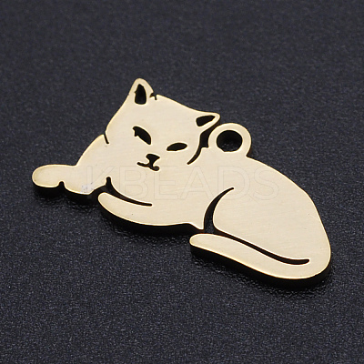 304 Stainless Steel Kitten Pendants LS-A-STAS-N090-JN857-2-1