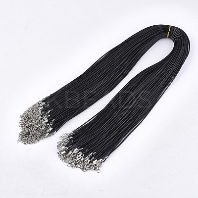 Waxed Cord Necklace Making with Iron Findings X-NJEW-R229-2.0mm-02-1