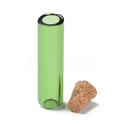 Tube Glass Cork Bottles Ornament AJEW-O032-04D-1