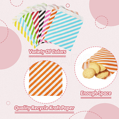 40Pcs 8 Colors Kraft Paper Bags CARB-TA0001-08-1