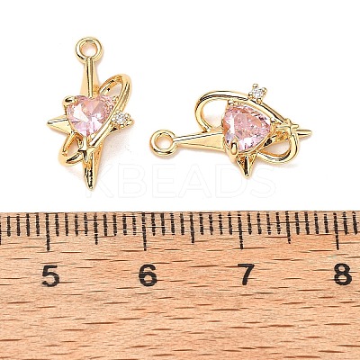 Brass Micro Pave Cubic Zirconia Pendants KK-A259-28G-1