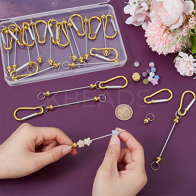 15Pcs Alloy with Rock Climbing Carabiners AJEW-UN0002-10-1